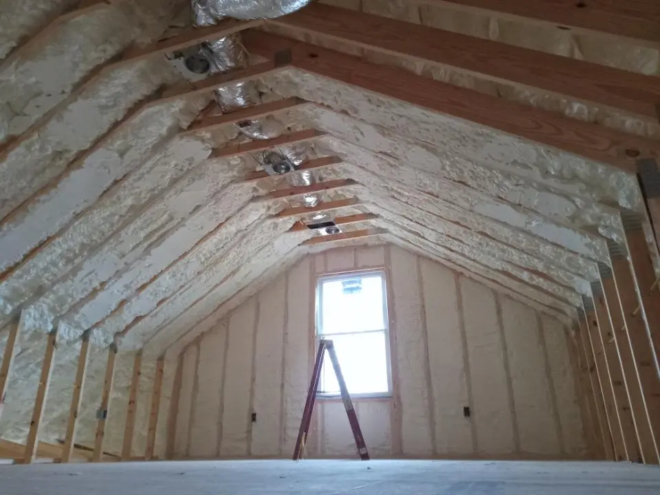 Spray foam roofing application for Crawl Space Insulation project in Carol Stream